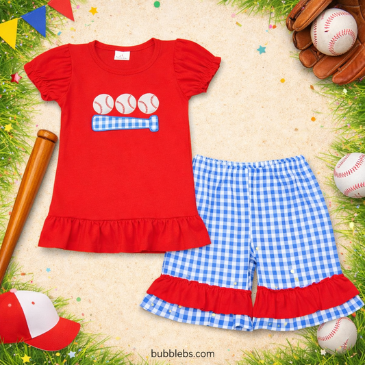 Little Slugger Baseball Girls Two-Piece Set