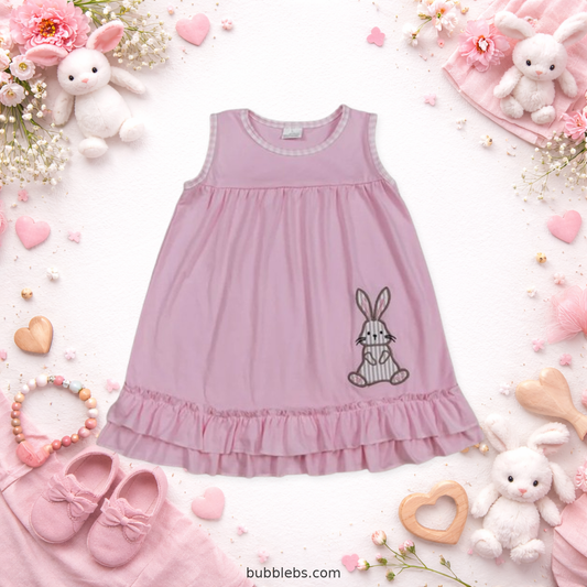 Pink Bunny Ruffle Dress