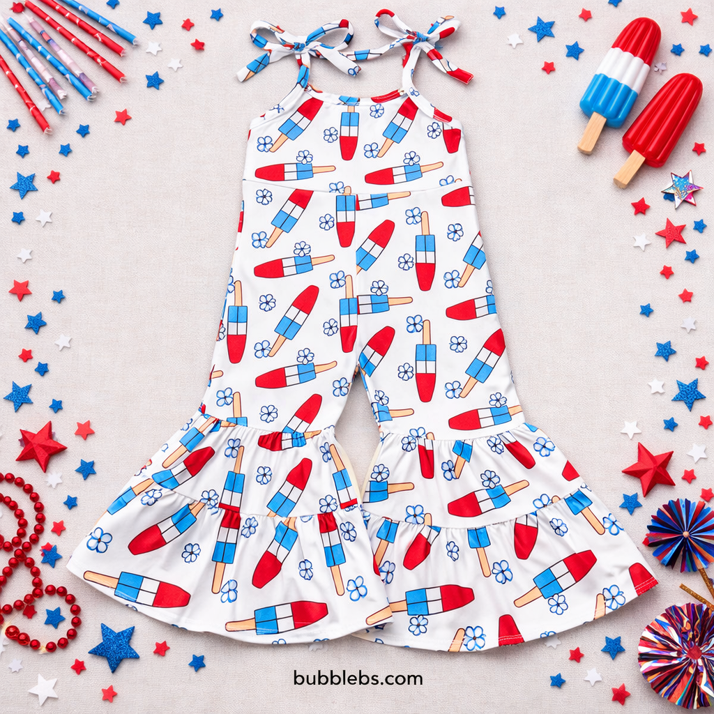 Popsicle Print Ruffle Flair Jumper