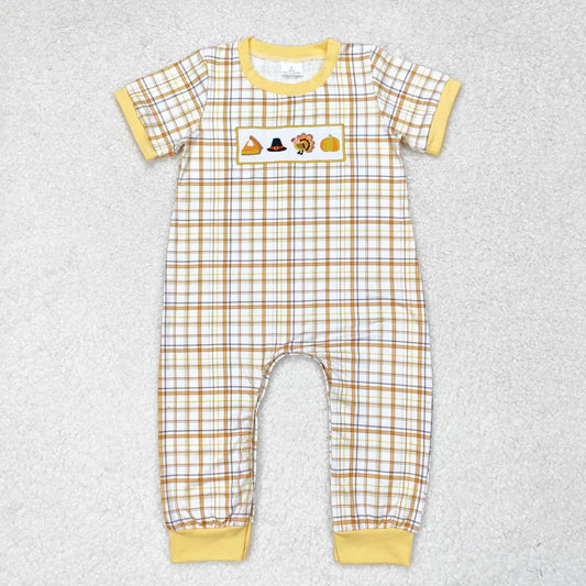 Boys Fall Plaid Onesie