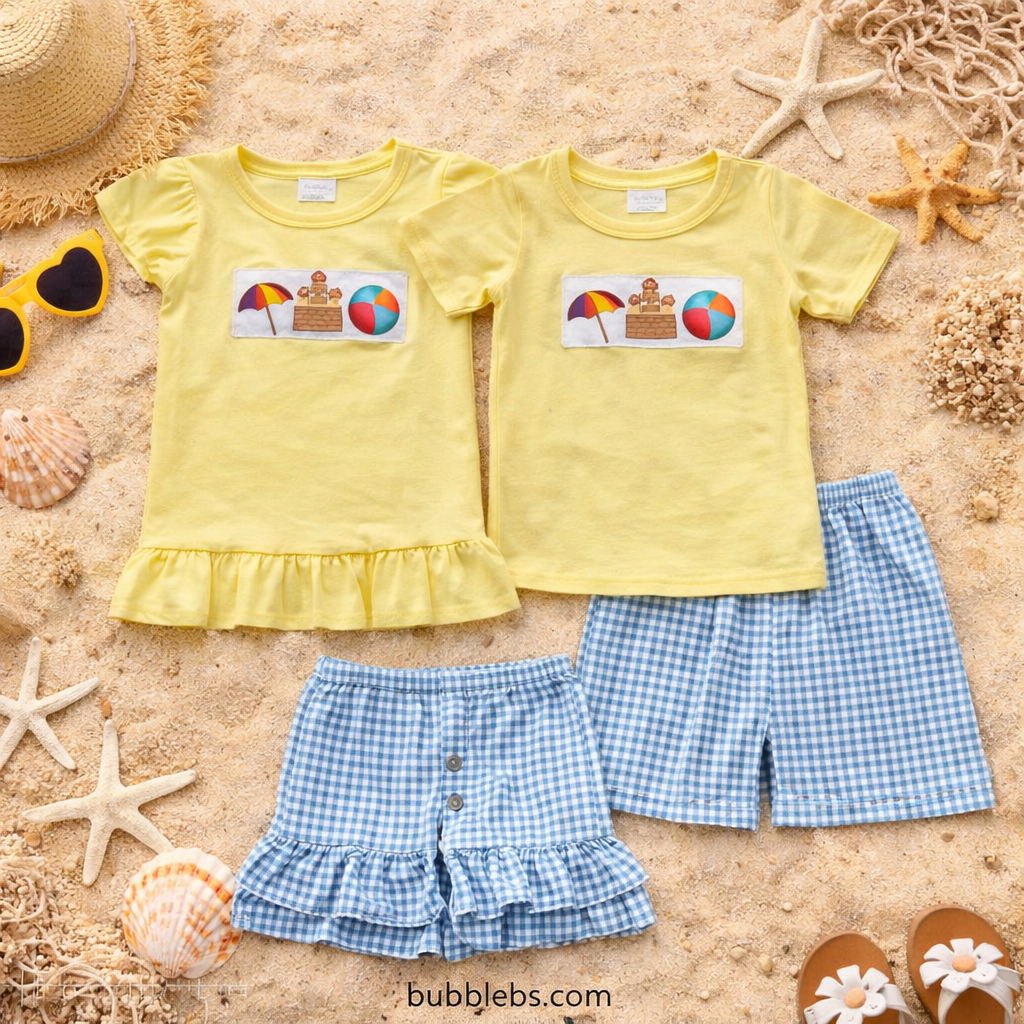 Seaside Sunshine Short Sibling Set Girls Two Piece