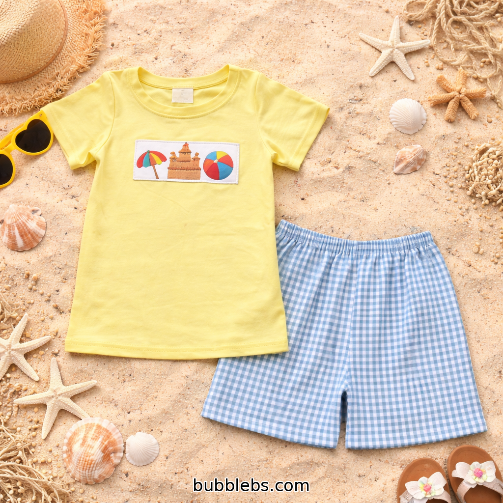 Seaside Sunshine Short Sibling Set Boys Two Piece