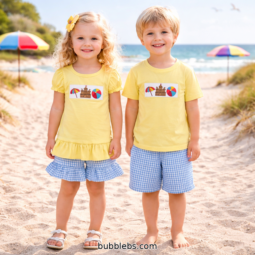 Seaside Sunshine Short Sibling Set Girls Two Piece