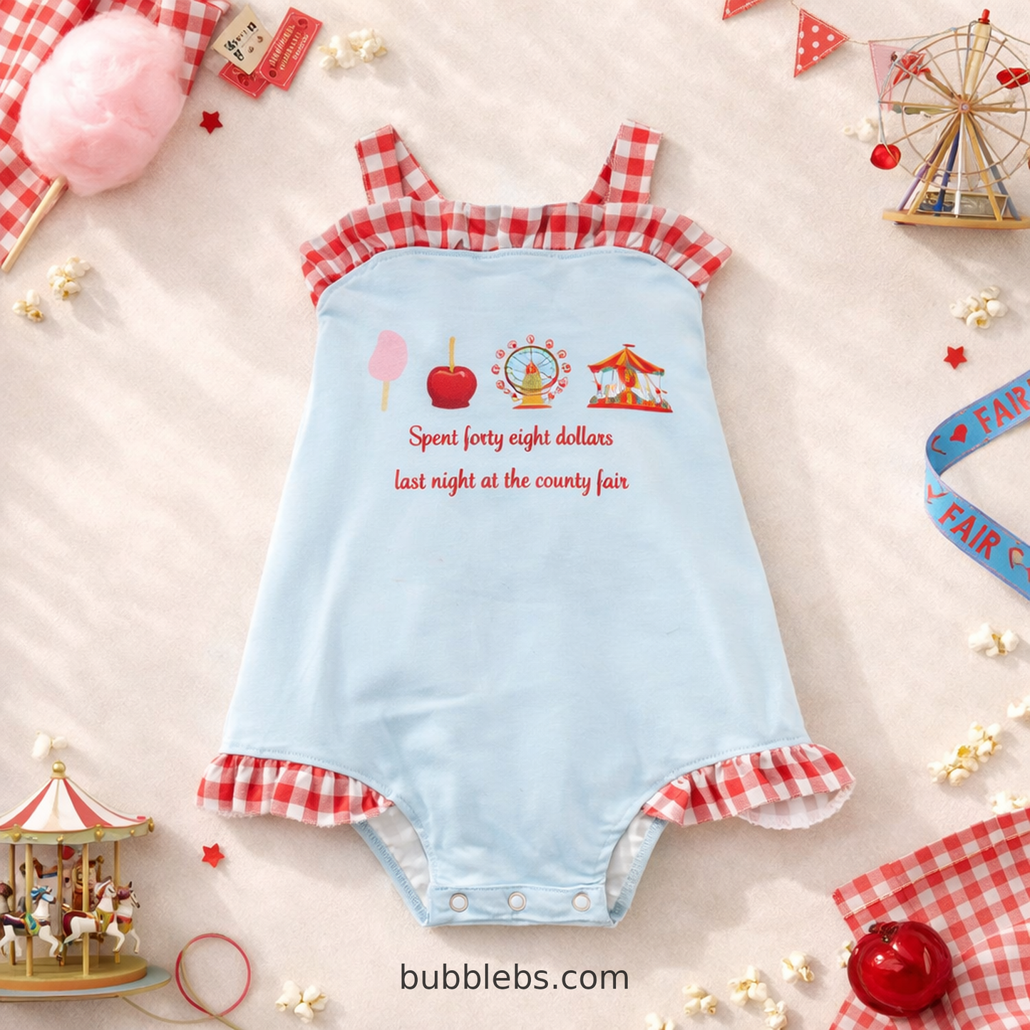 Spent Forty Eight Dollars County Fair Girls Bubble