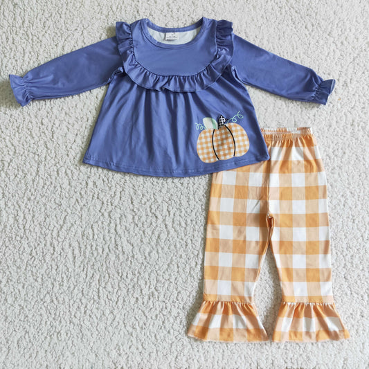 Girls Blue Big Pumpkin Set