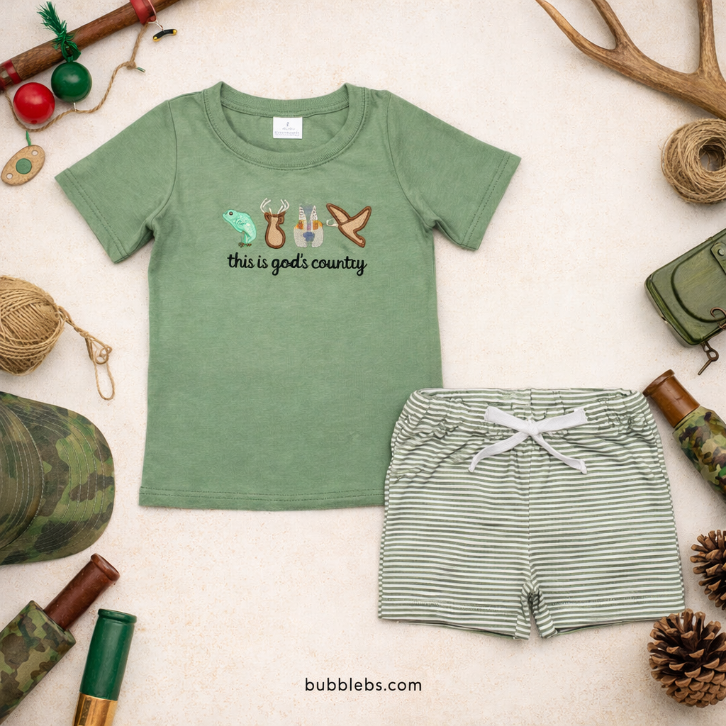 This is God's Country Boys Two Piece Set