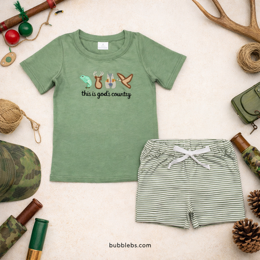 This is God's Country Boys Two Piece Set