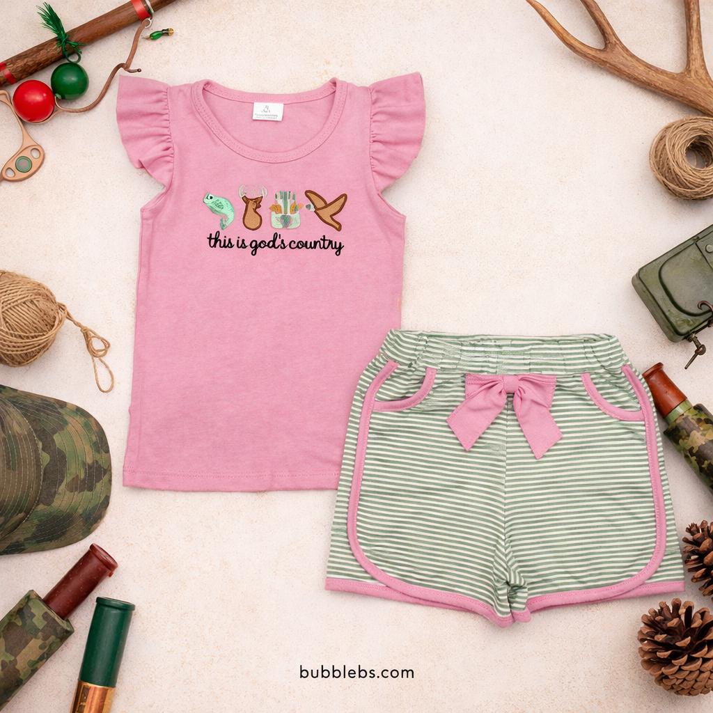 This is God's Country Girls Two Piece Set