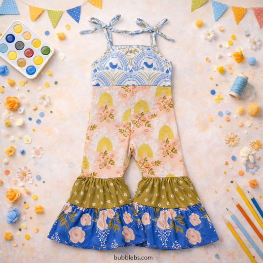 Whimsical Floral Ruffle Flair Jumper