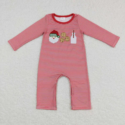 Boys Christmas Santa Milk & Cookies Onesie