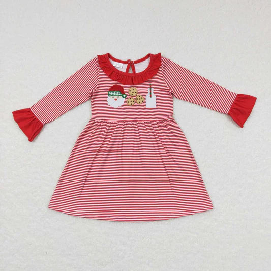 Girls Christmas Santa Milk & Cookies Dress