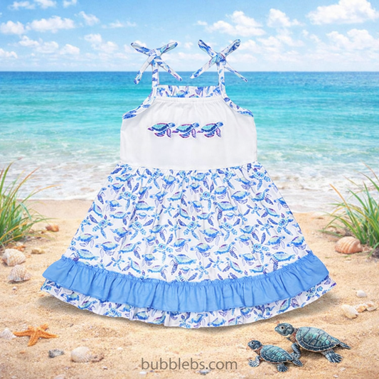 Sea Turtle Toddler Girl Summer Dress